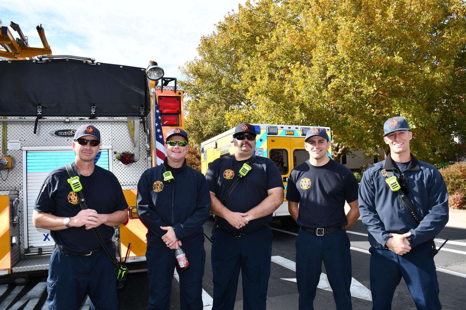 Fire crews working during NV Day festivities